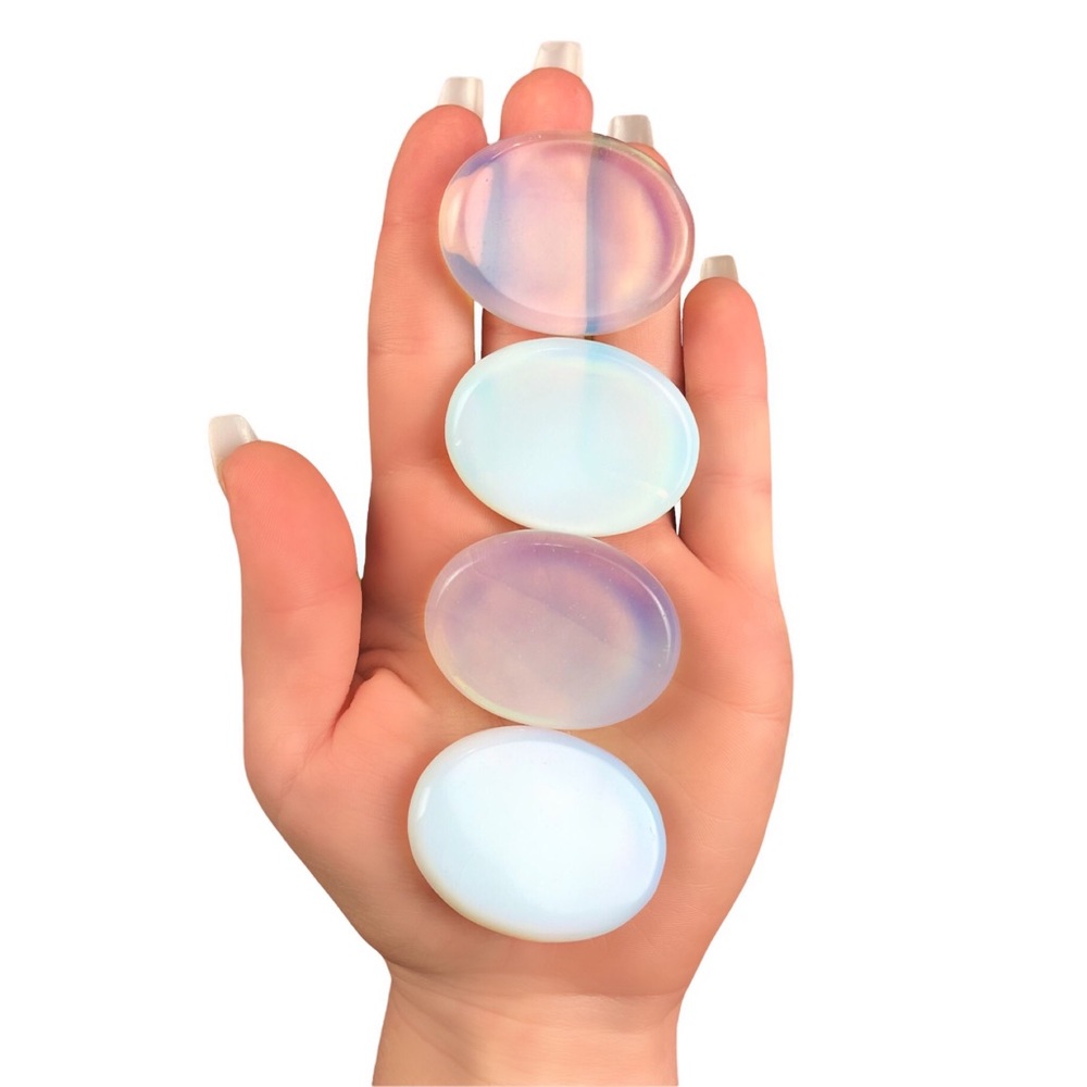 Opal Worry stone palm stone oval energy thumb stone rock healing crystal gift